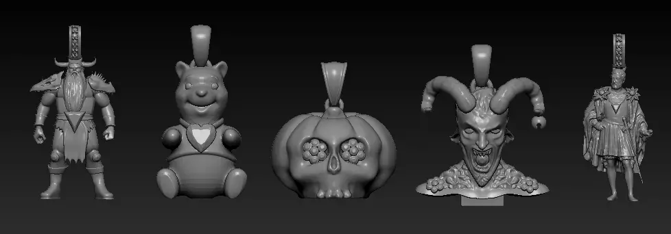 Dark Fantasy  Gothic Pendant Collection   3D print model_5