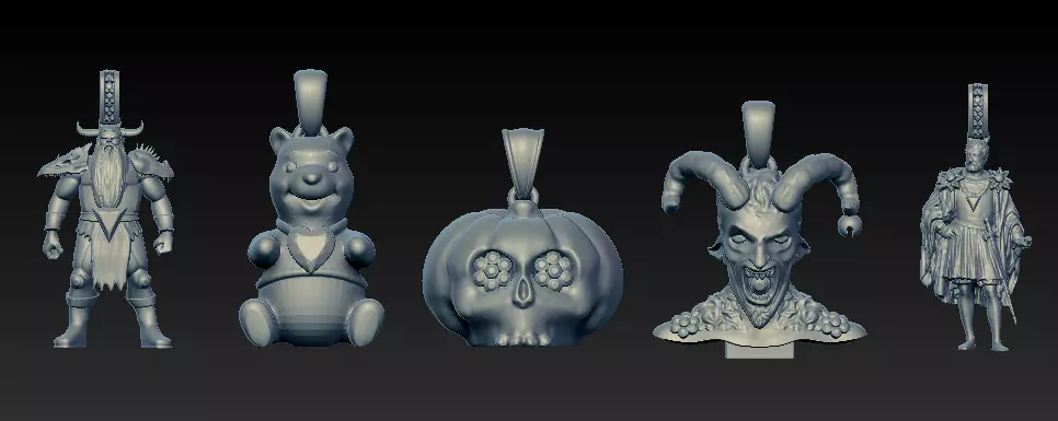 Dark Fantasy  Gothic Pendant Collection   3D print model_4