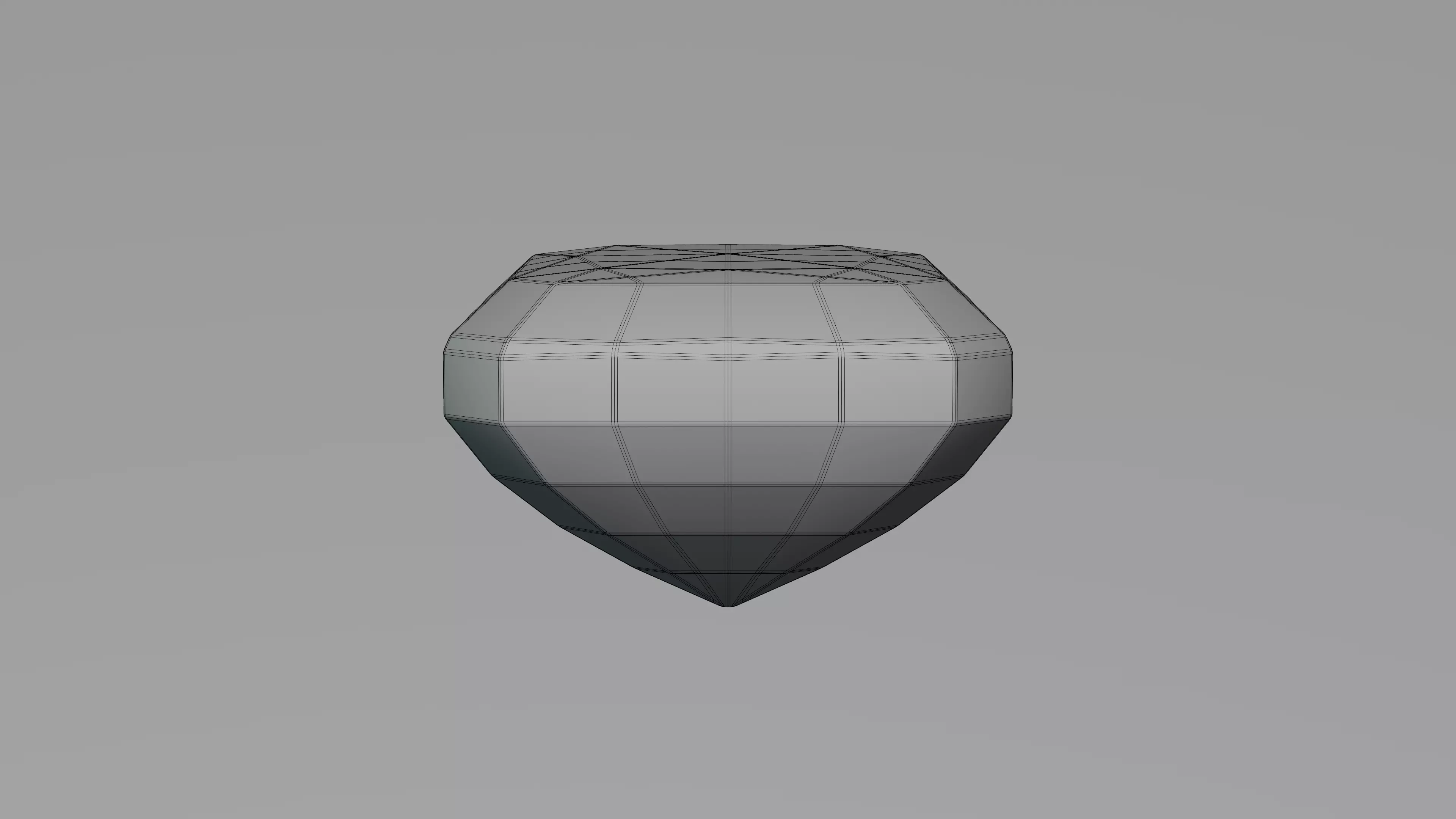 Emerald Diamond Ideal Cut 3D model_7