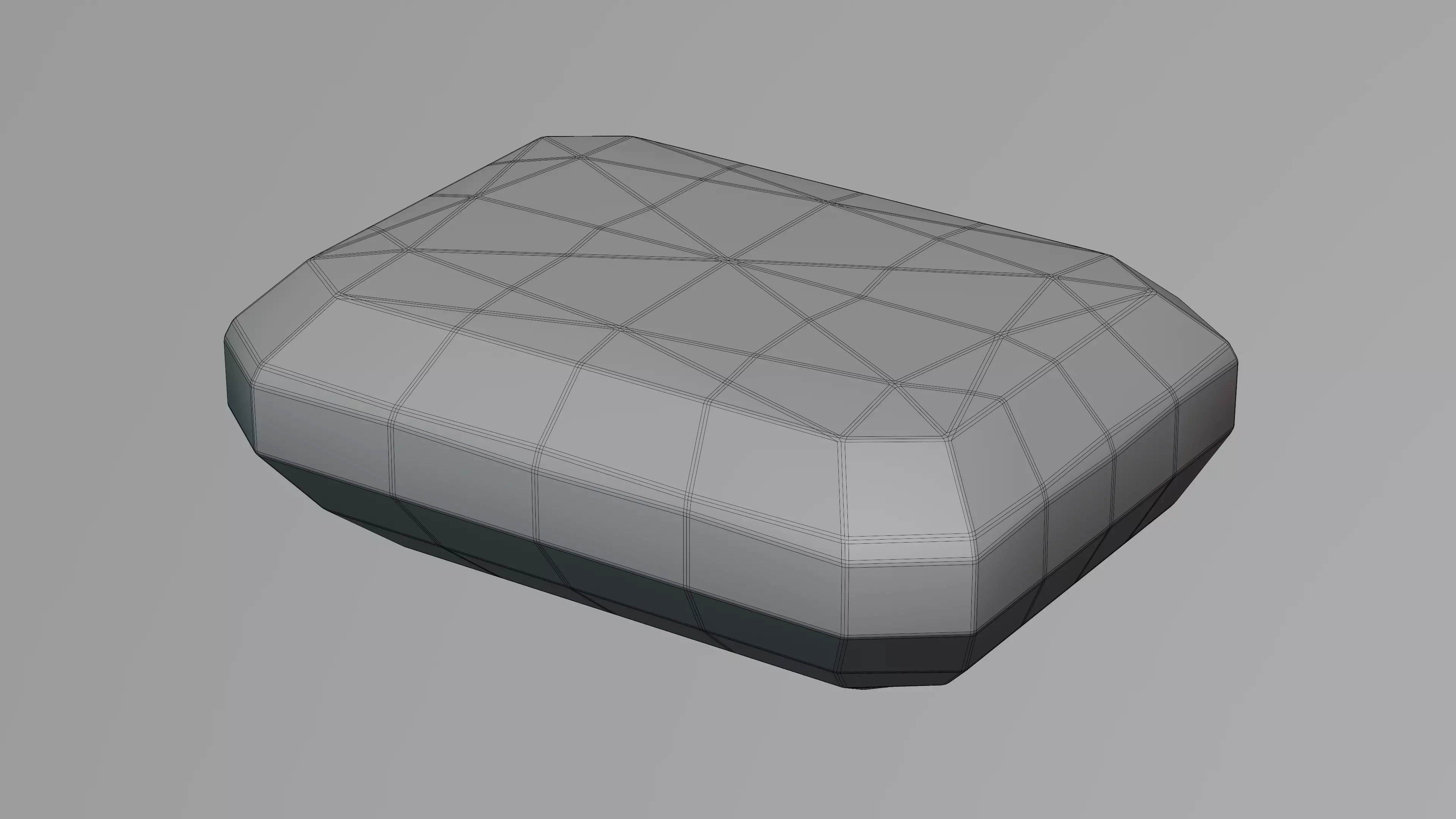 Emerald Diamond Ideal Cut 3D model_3