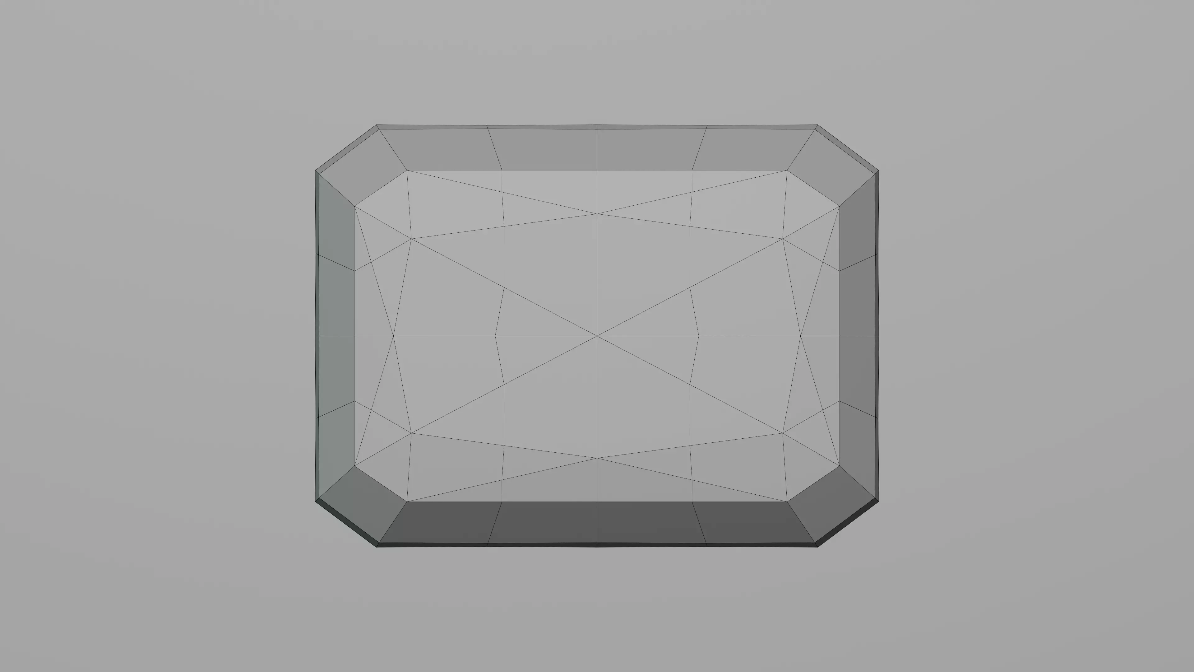 Emerald Diamond Ideal Cut 3D model_8