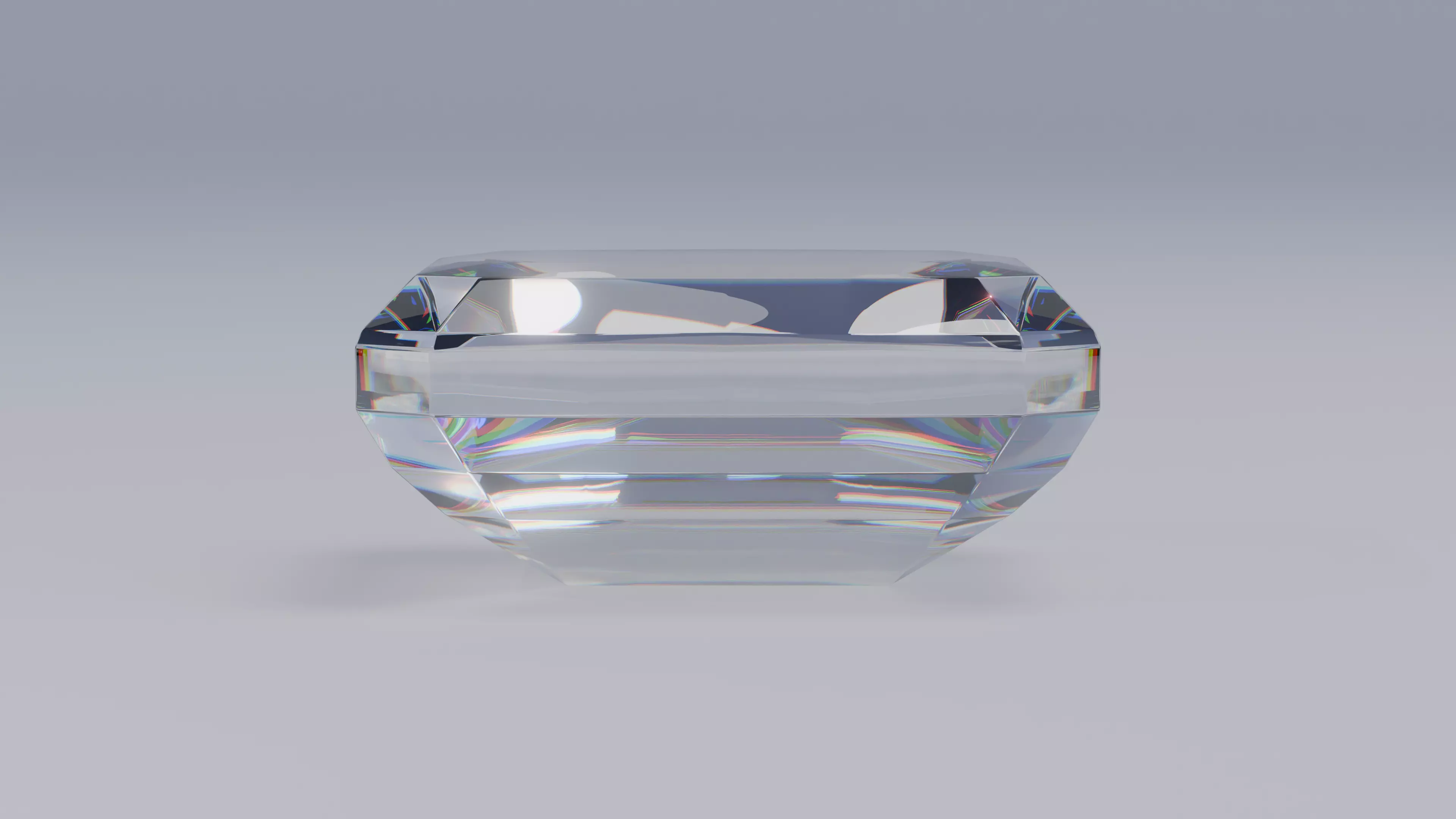 Emerald Diamond Ideal Cut 3D model_4