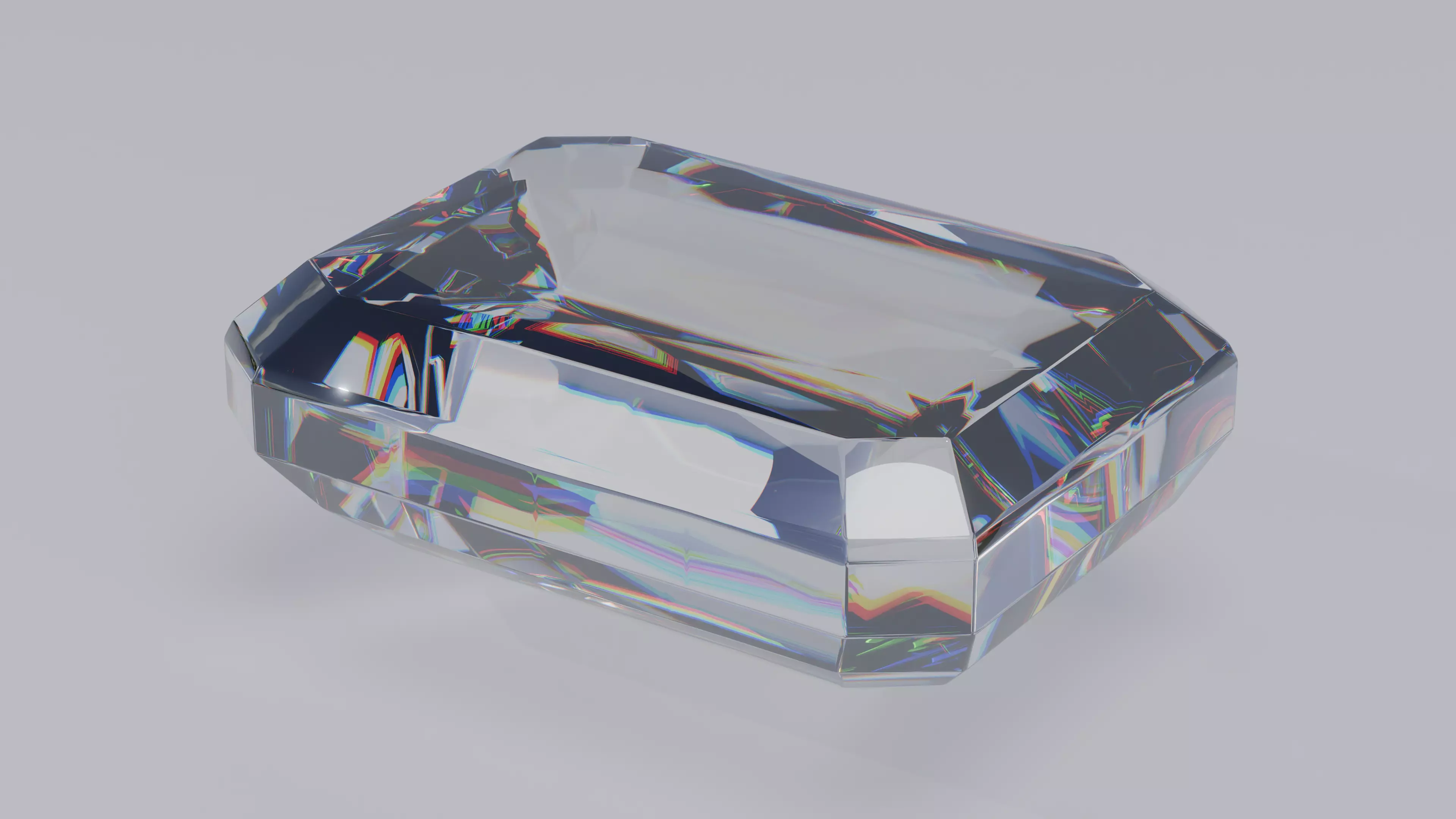 Emerald Diamond Ideal Cut 3D model_2