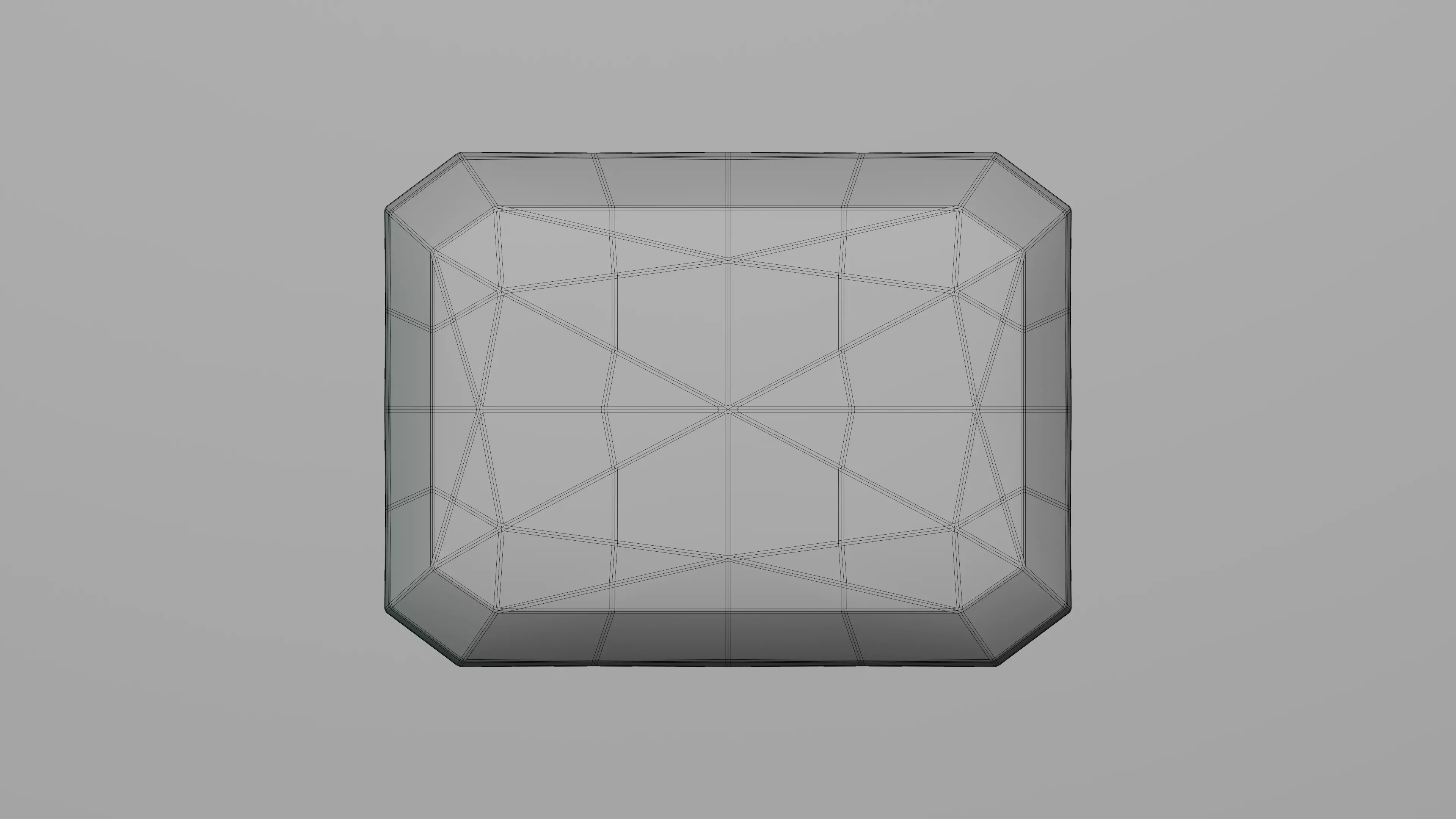 Emerald Diamond Ideal Cut 3D model_1