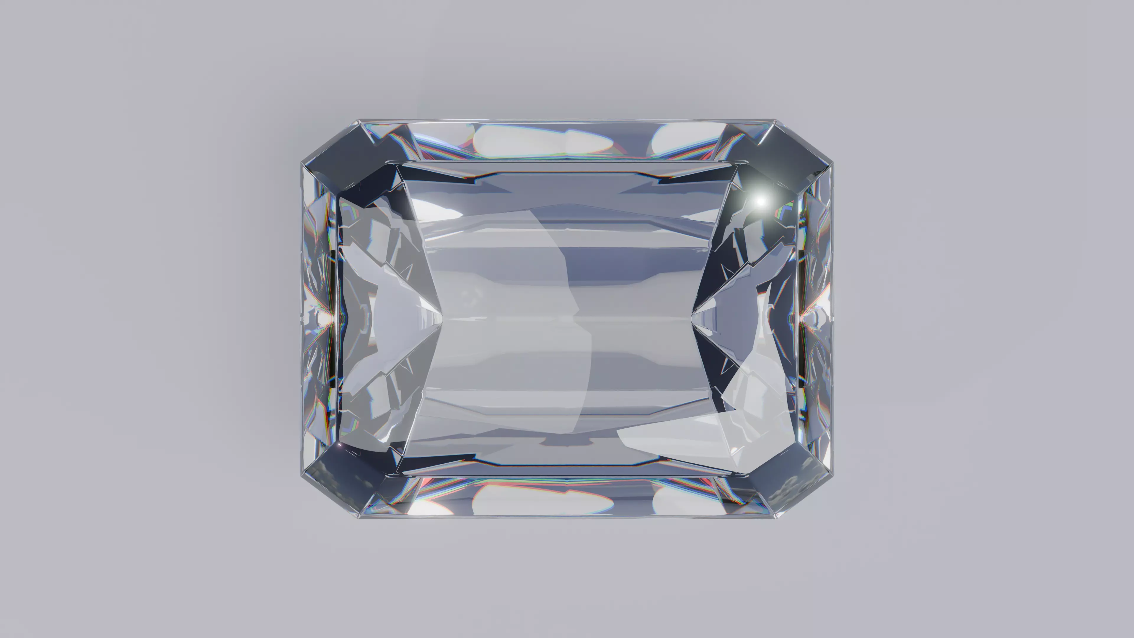 Emerald Diamond Ideal Cut 3D model_0