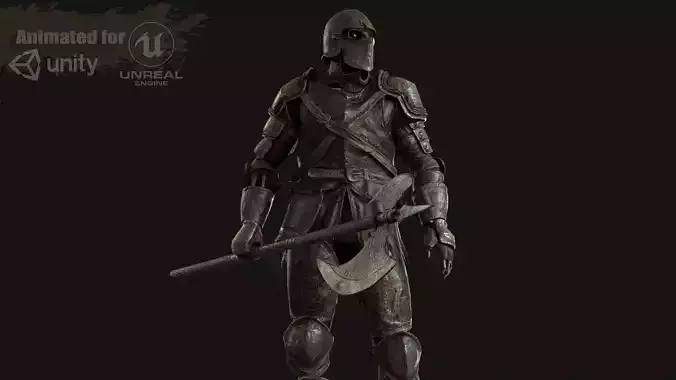 Tomb Guardian1 Low-poly 3D model