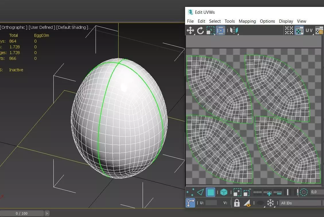 Egg M03 Low-poly 3D model_3