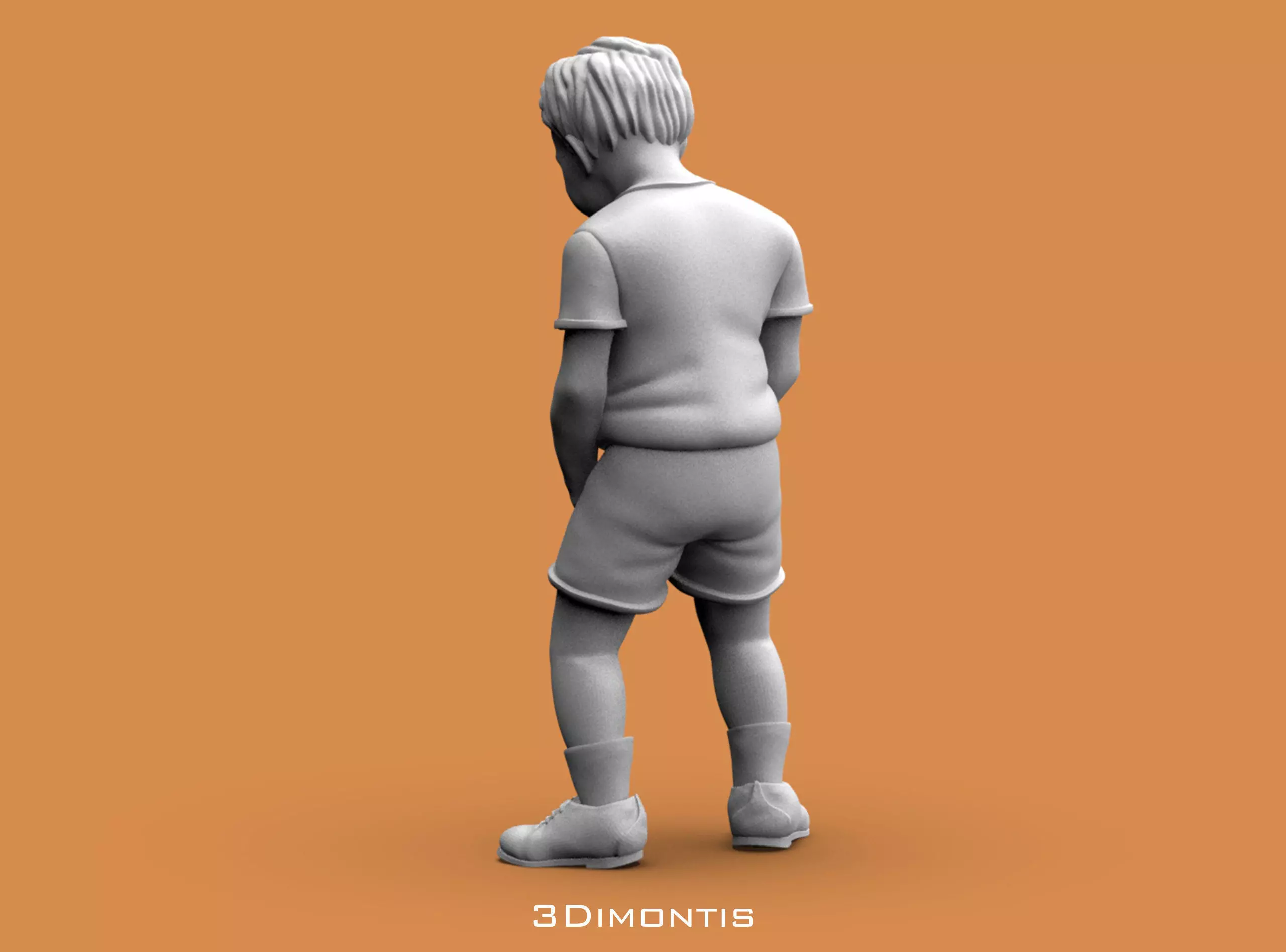 Boy is peeing 3D print model