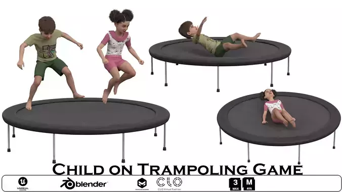 Child on Trampoling Game