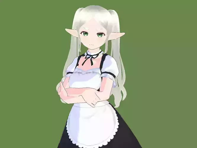 vtuber 3d anime character Frieren From anime Sousou no Frieren