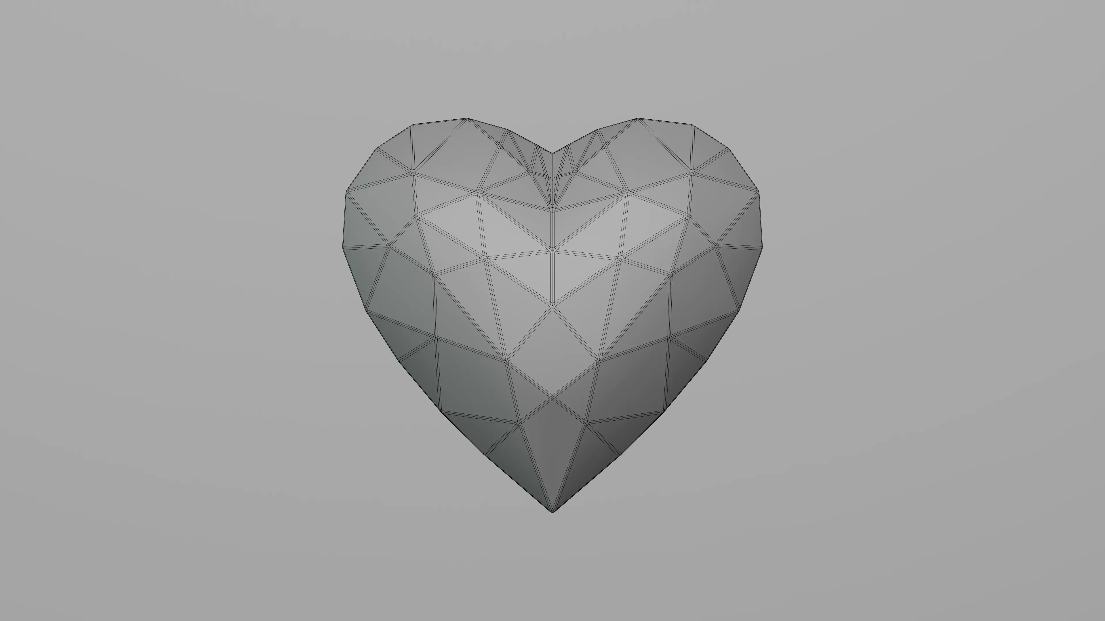 Heart Diamond Ideal Cut 3D model_1