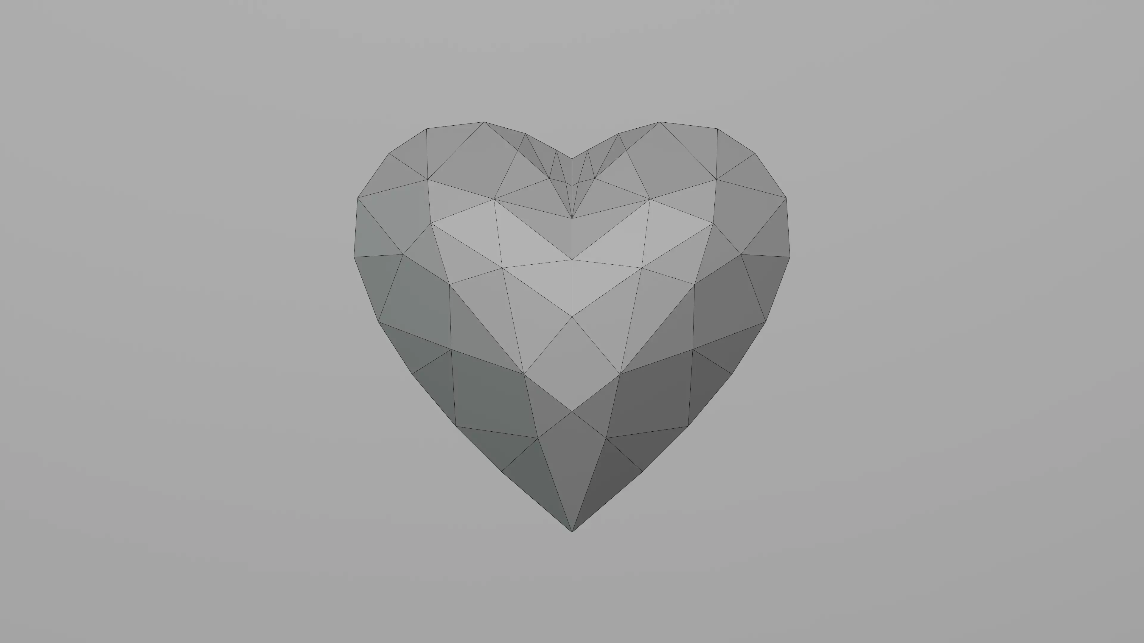 Heart Diamond Ideal Cut 3D model_8