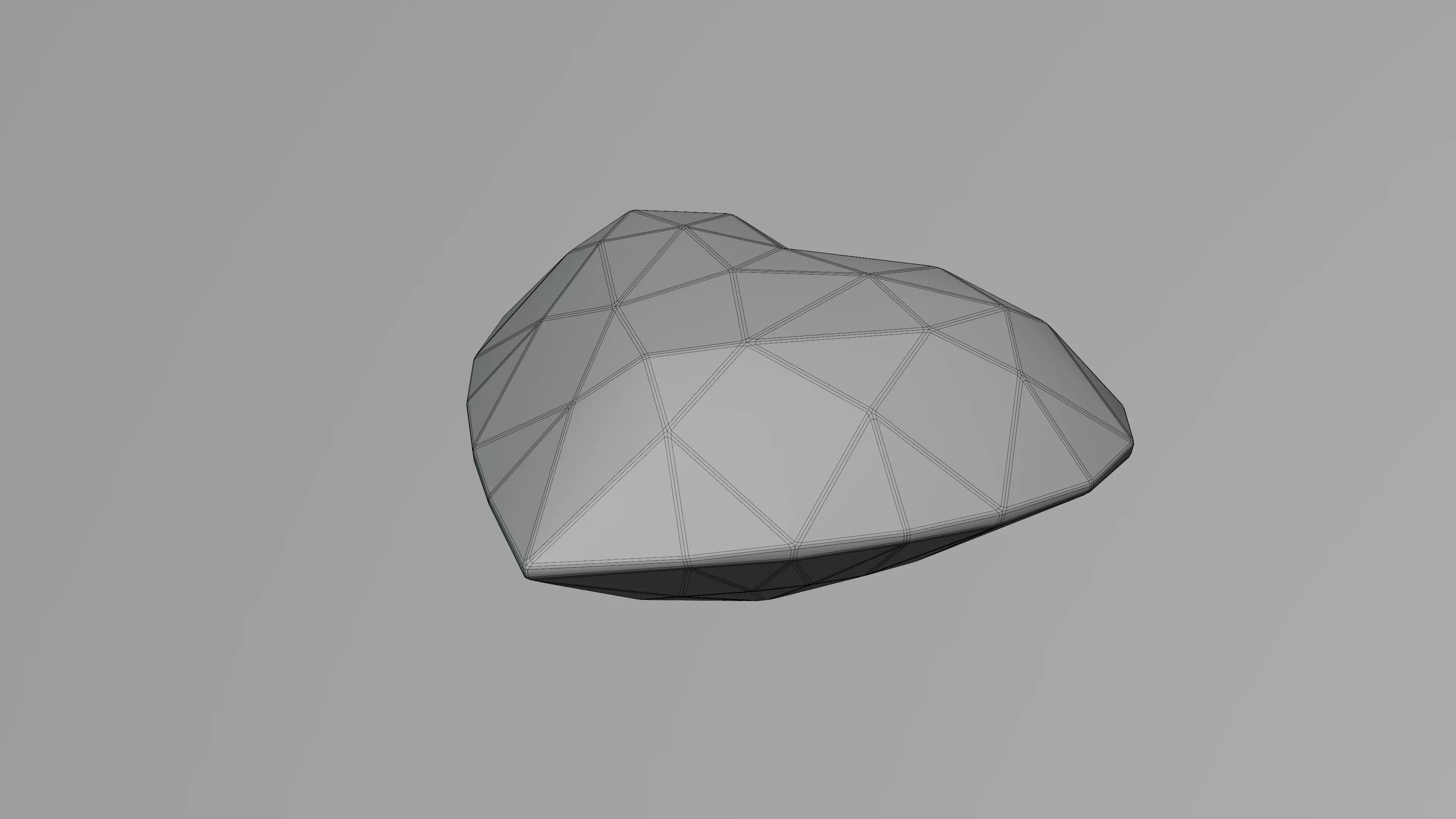 Heart Diamond Ideal Cut 3D model_3