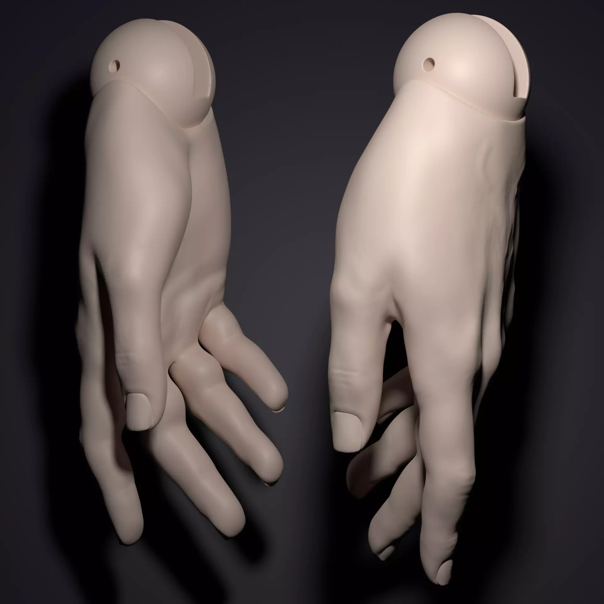 Model DF - Sculpted Hands for Ball-Jointed Doll 3D model_0