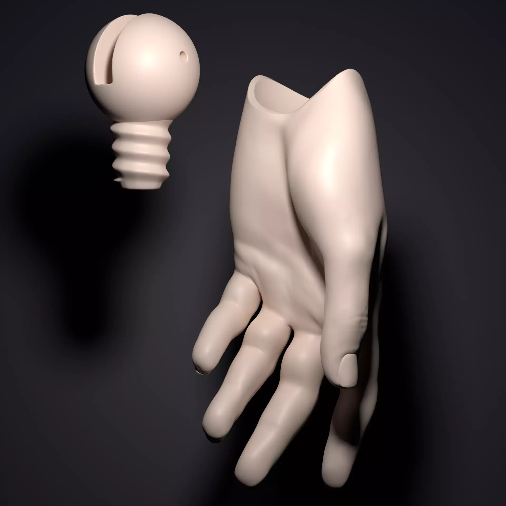Model DF - Sculpted Hands for Ball-Jointed Doll 3D model_3
