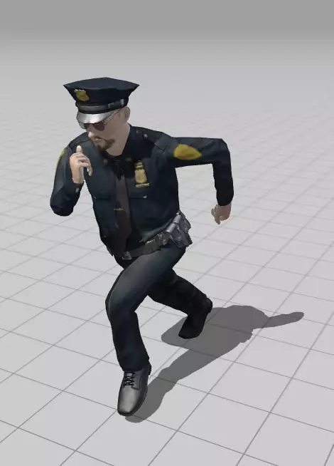 Low Poly Police Officer 3D Character Low-poly 3D model_24
