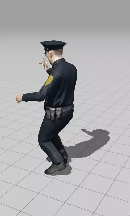 Low Poly Police Officer 3D Character Low-poly 3D model_41