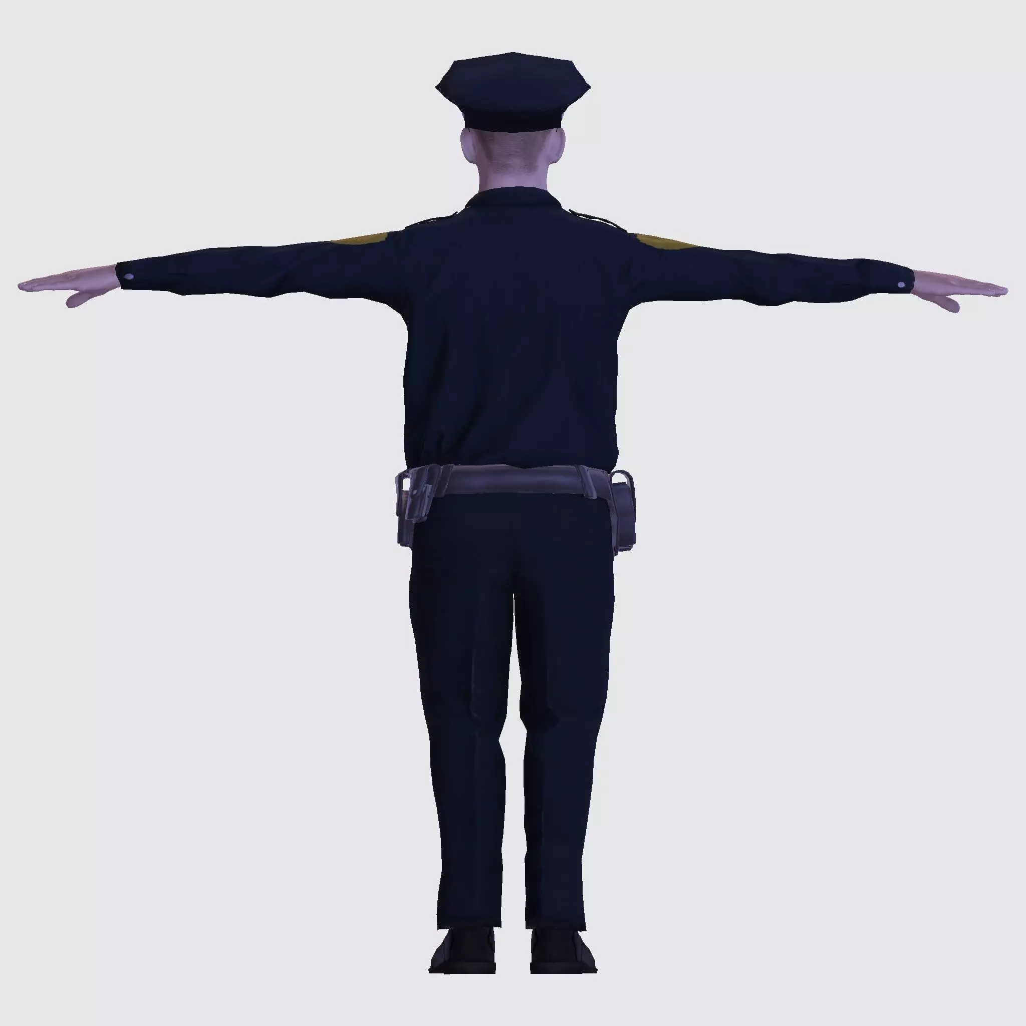 Low Poly Police Officer 3D Character Low-poly 3D model_31
