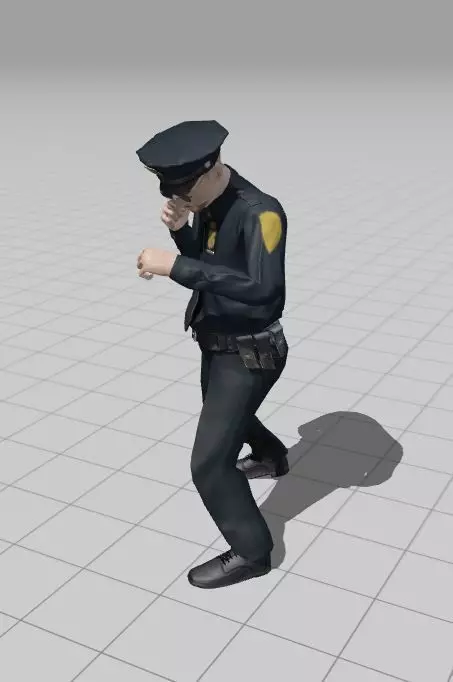 Low Poly Police Officer 3D Character Low-poly 3D model_23