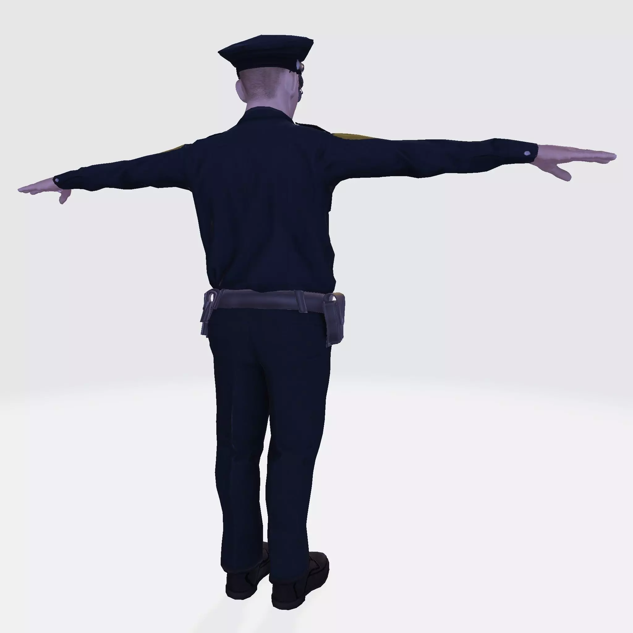 Low Poly Police Officer 3D Character Low-poly 3D model_30