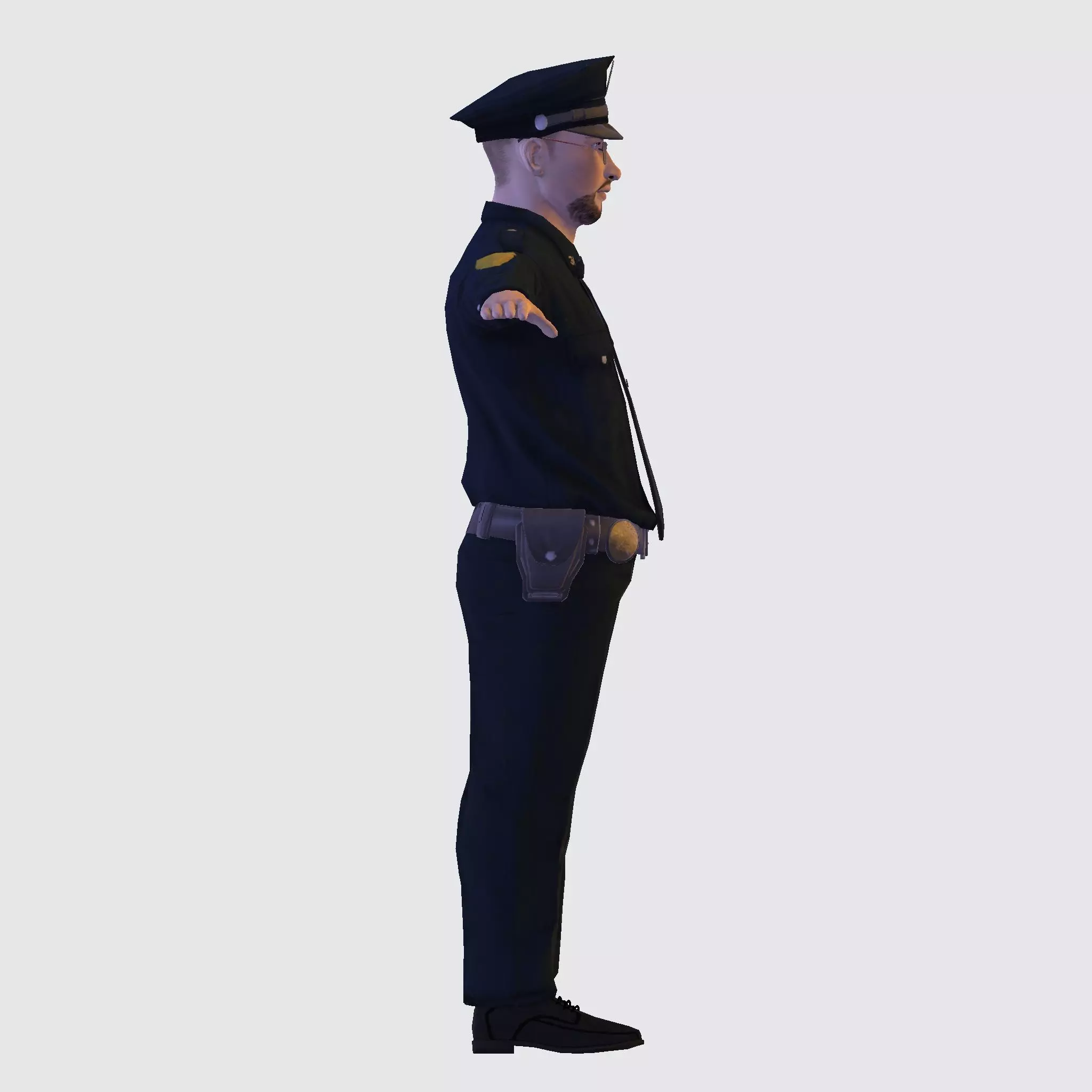 Low Poly Police Officer 3D Character Low-poly 3D model_22