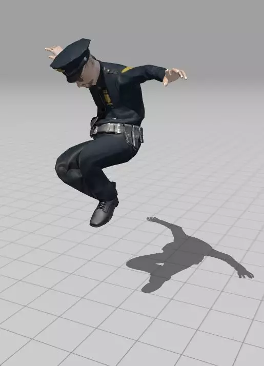 Low Poly Police Officer 3D Character Low-poly 3D model_35