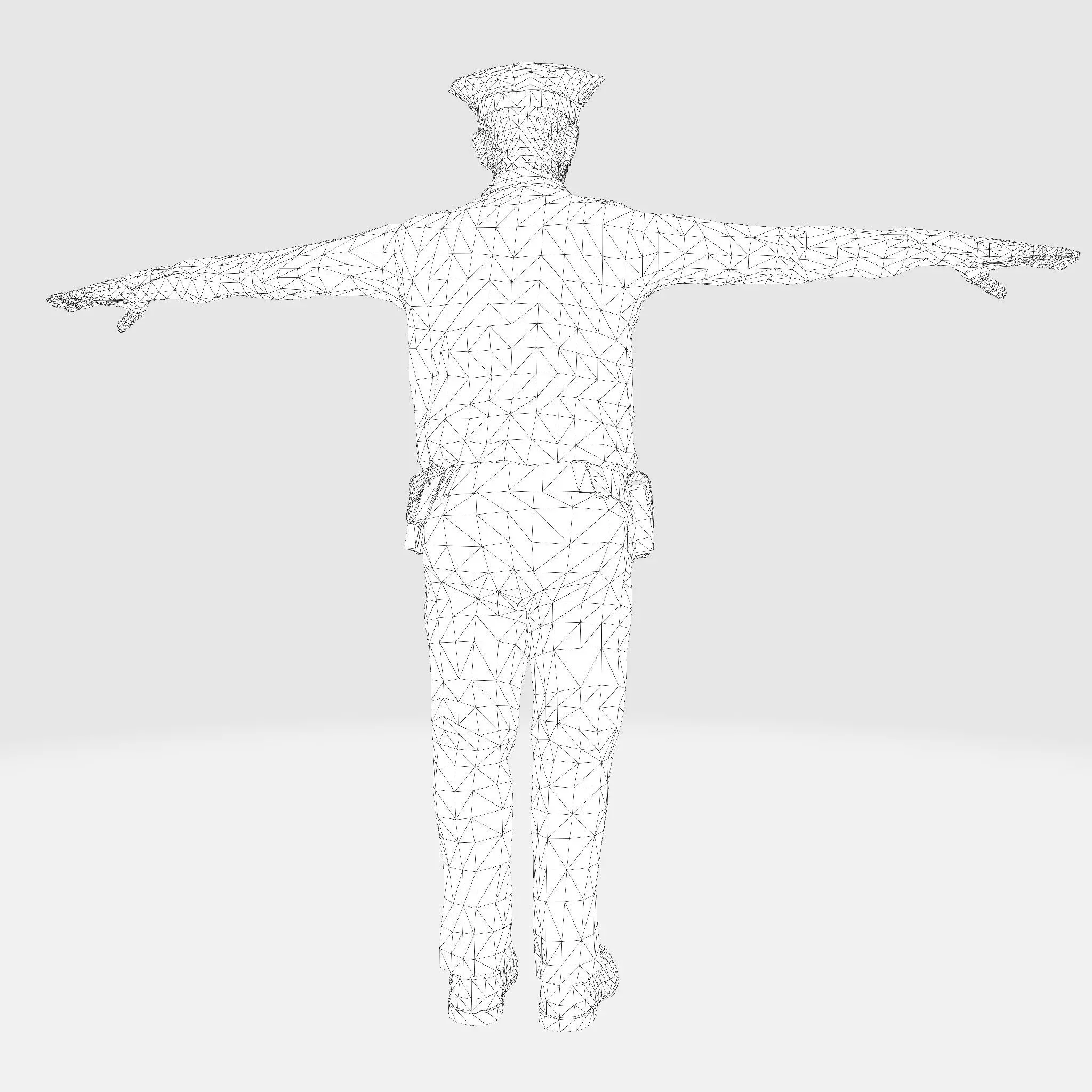Low Poly Police Officer 3D Character Low-poly 3D model_47