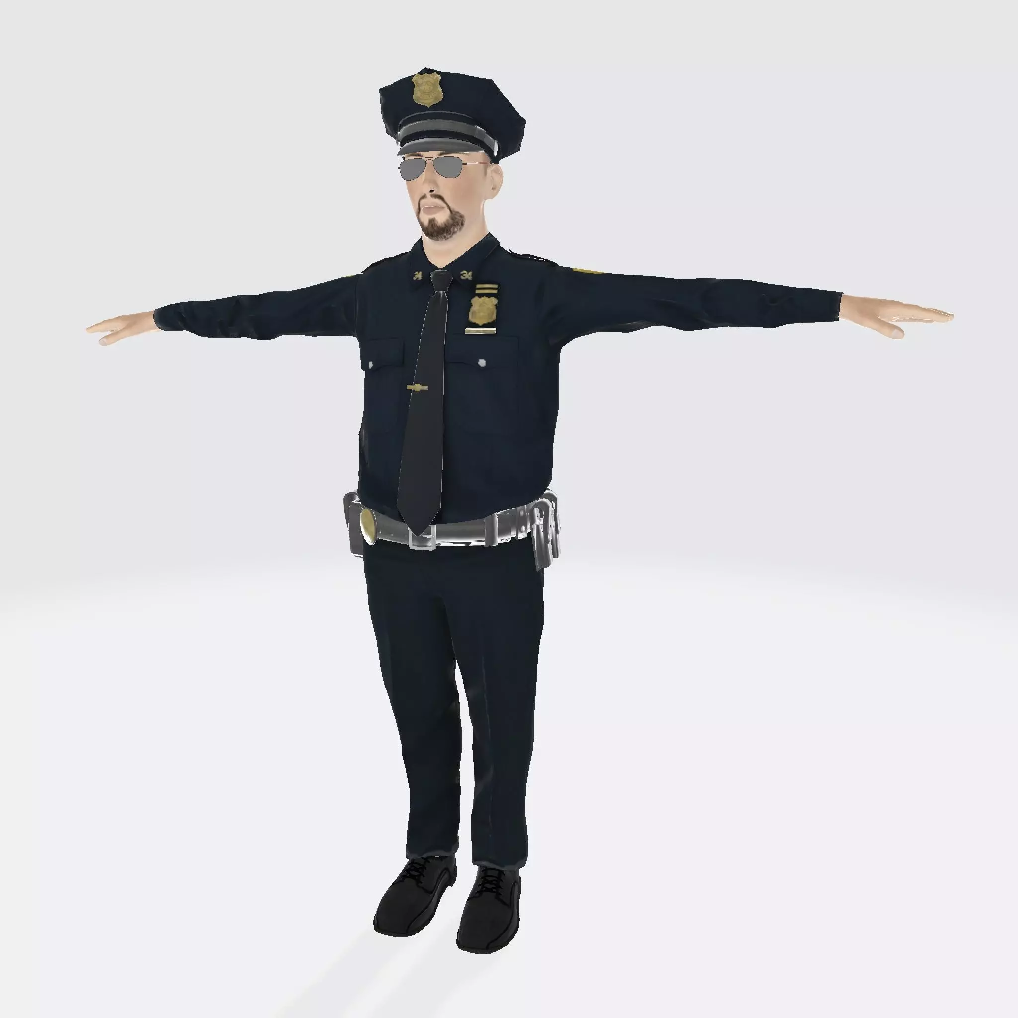 Low Poly Police Officer 3D Character Low-poly 3D model_43