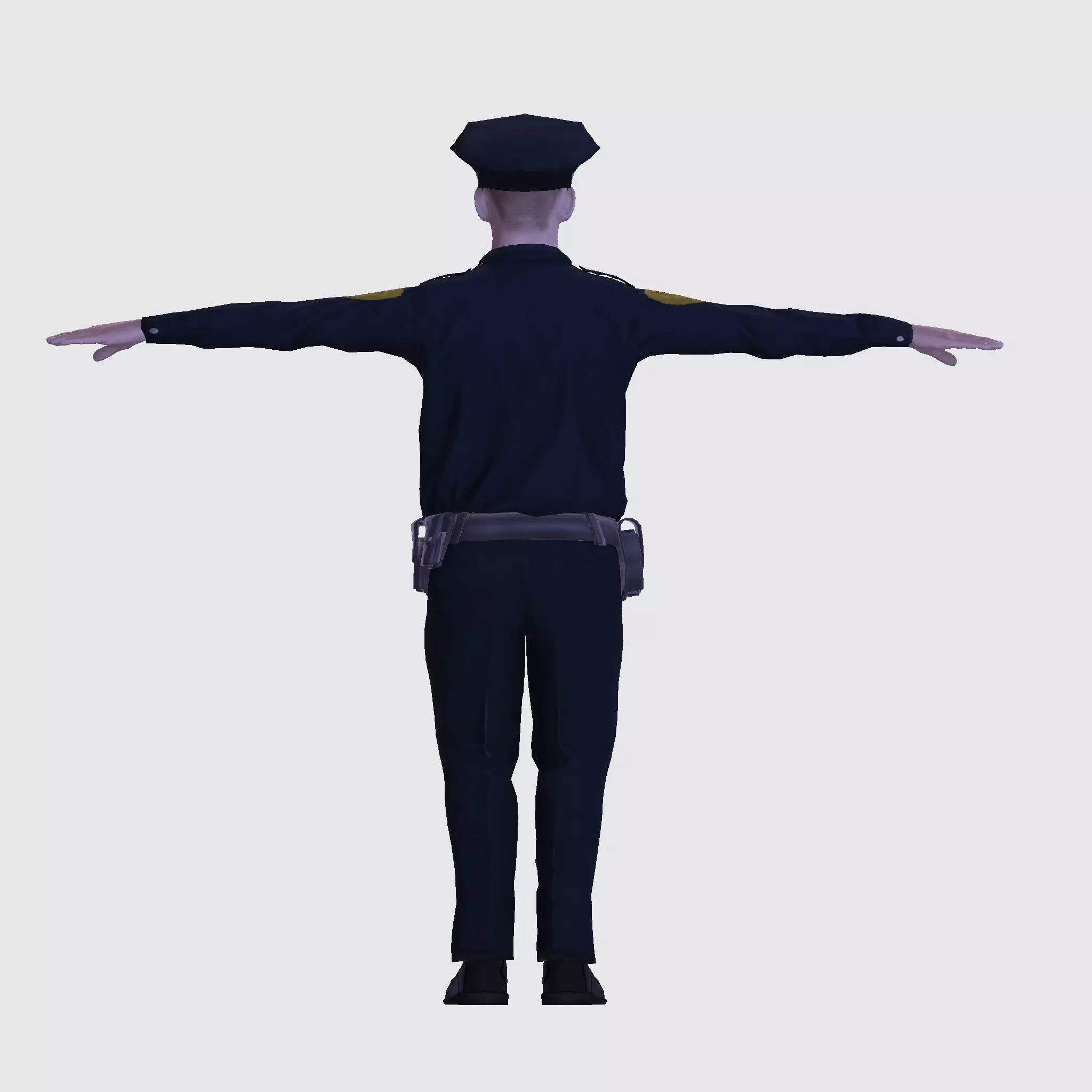 Low Poly Police Officer 3D Character Low-poly 3D model_29