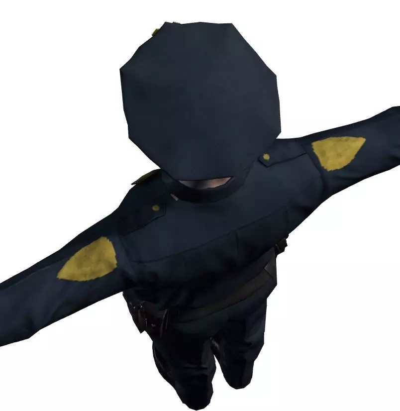 Low Poly Police Officer 3D Character Low-poly 3D model_2