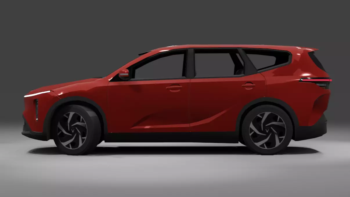 2025 Vinfast Limo Green Limogreen  Low-poly 3D model_4