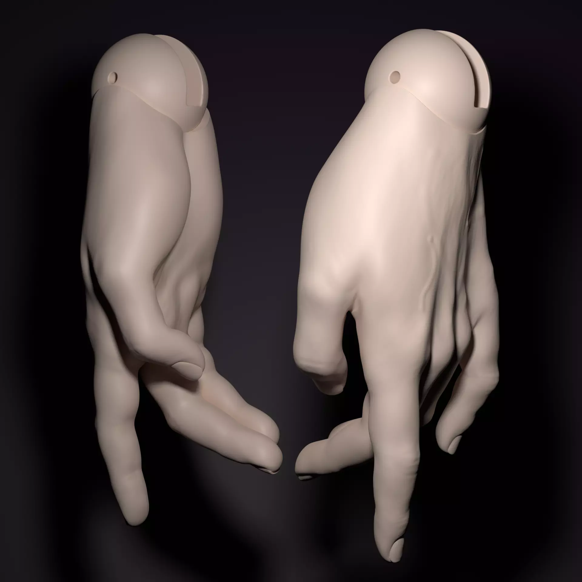 Model SD - Realistic 3D Hands for BJD Doll 3D model_0