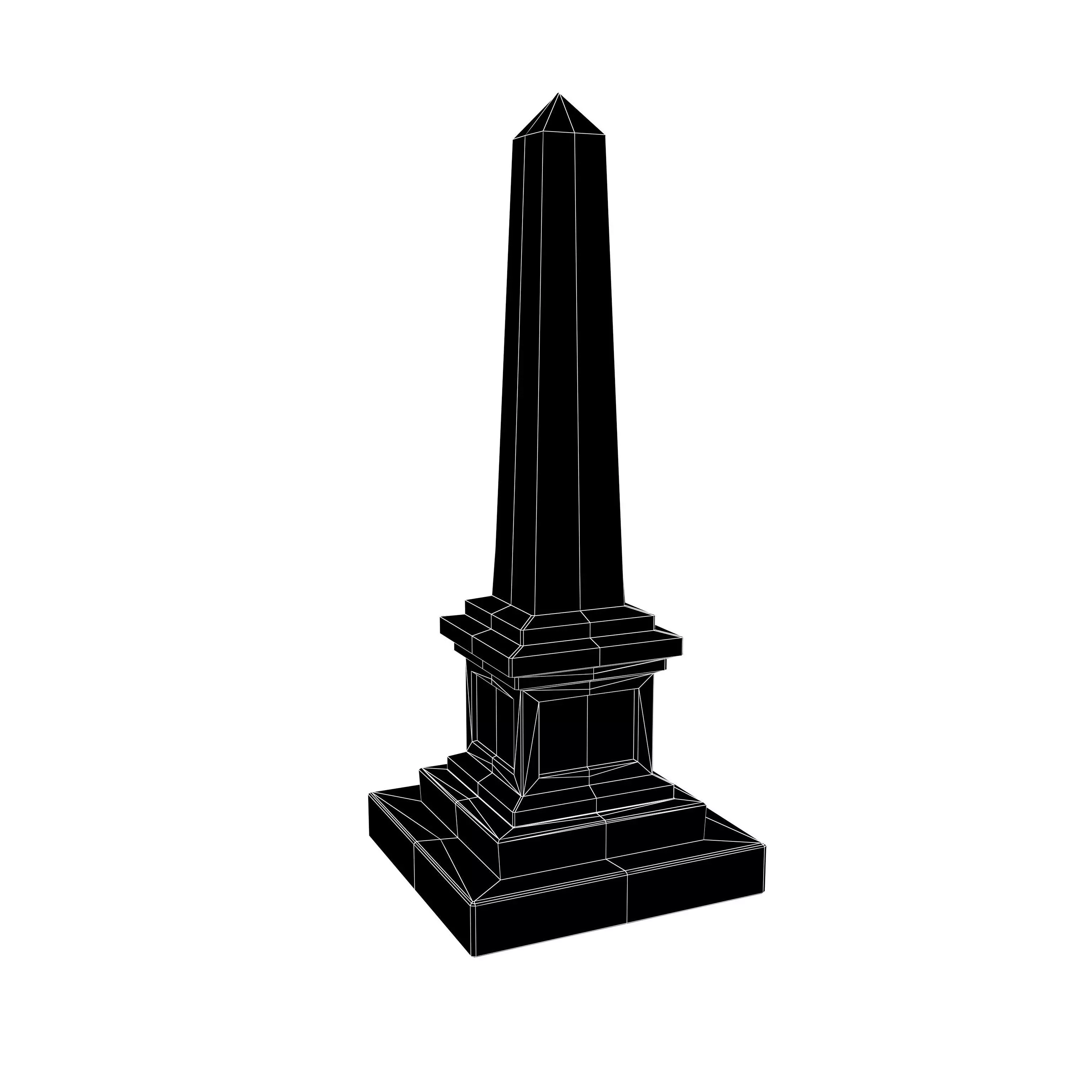 Low Poly Monument v1 001 Low-poly 3D model_5