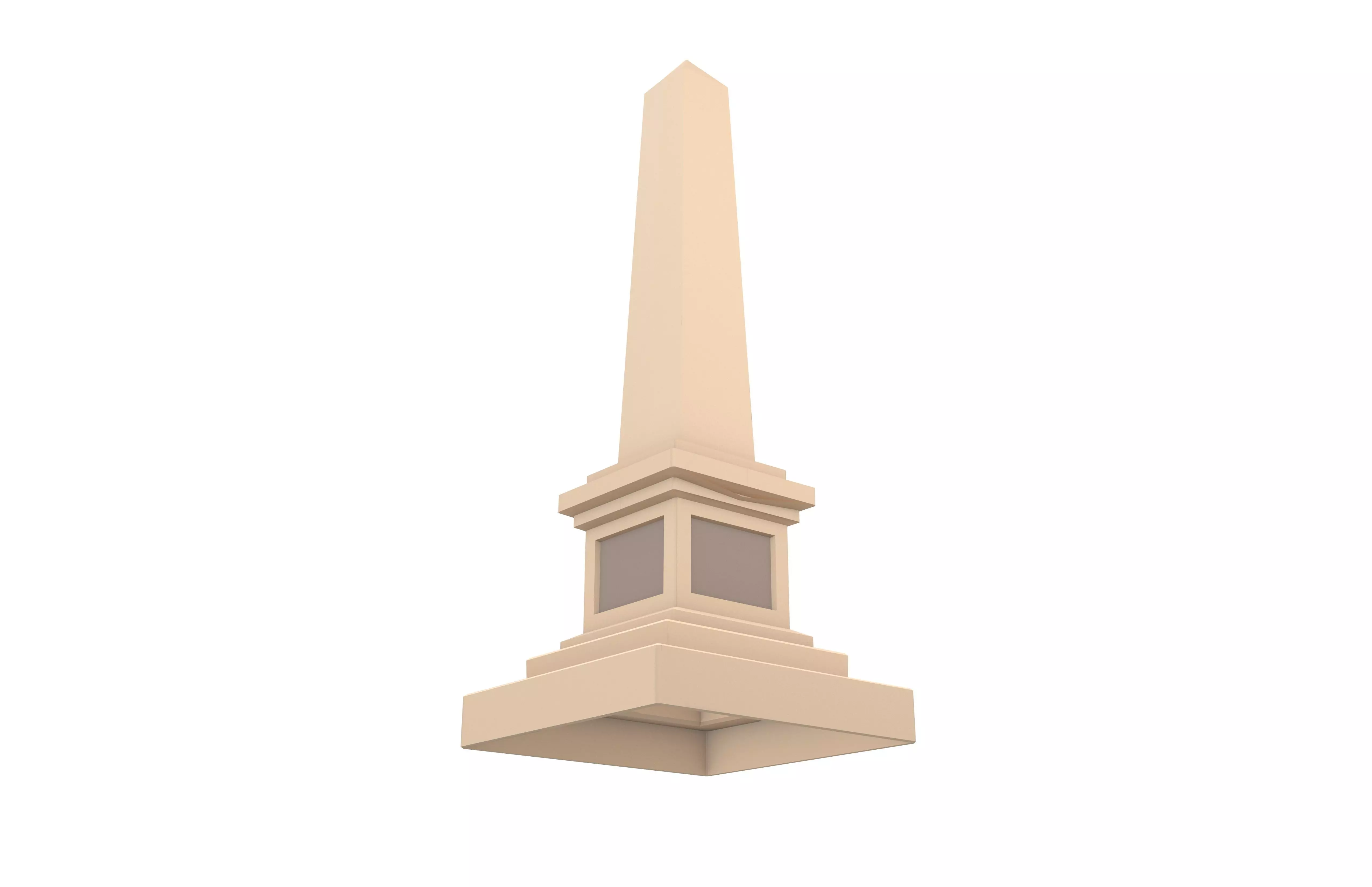 Low Poly Monument v1 001 Low-poly 3D model_3