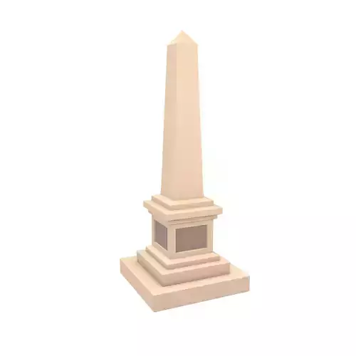 Low Poly Monument v1 001 Low-poly 3D model