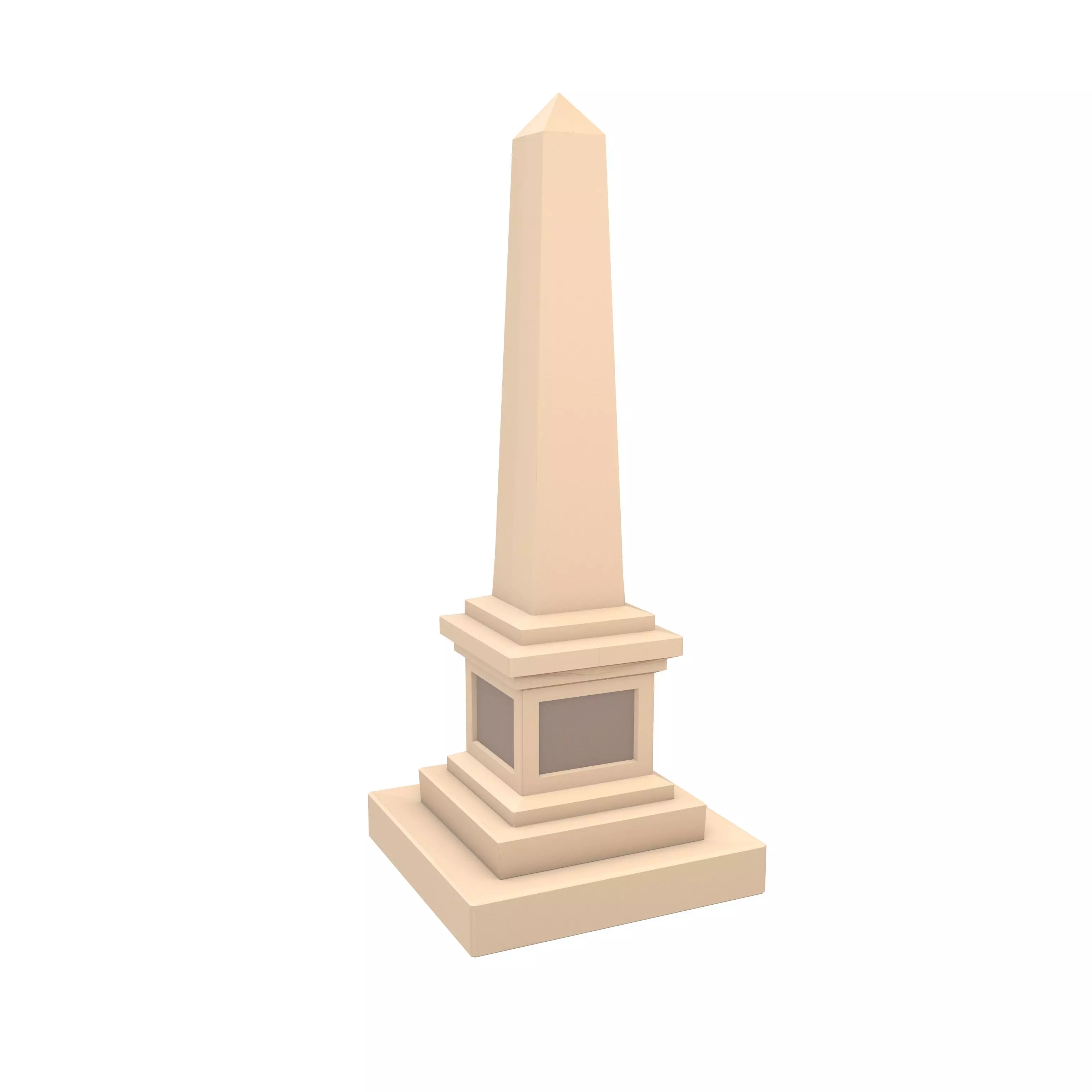 Low Poly Monument v1 001 Low-poly 3D model_0