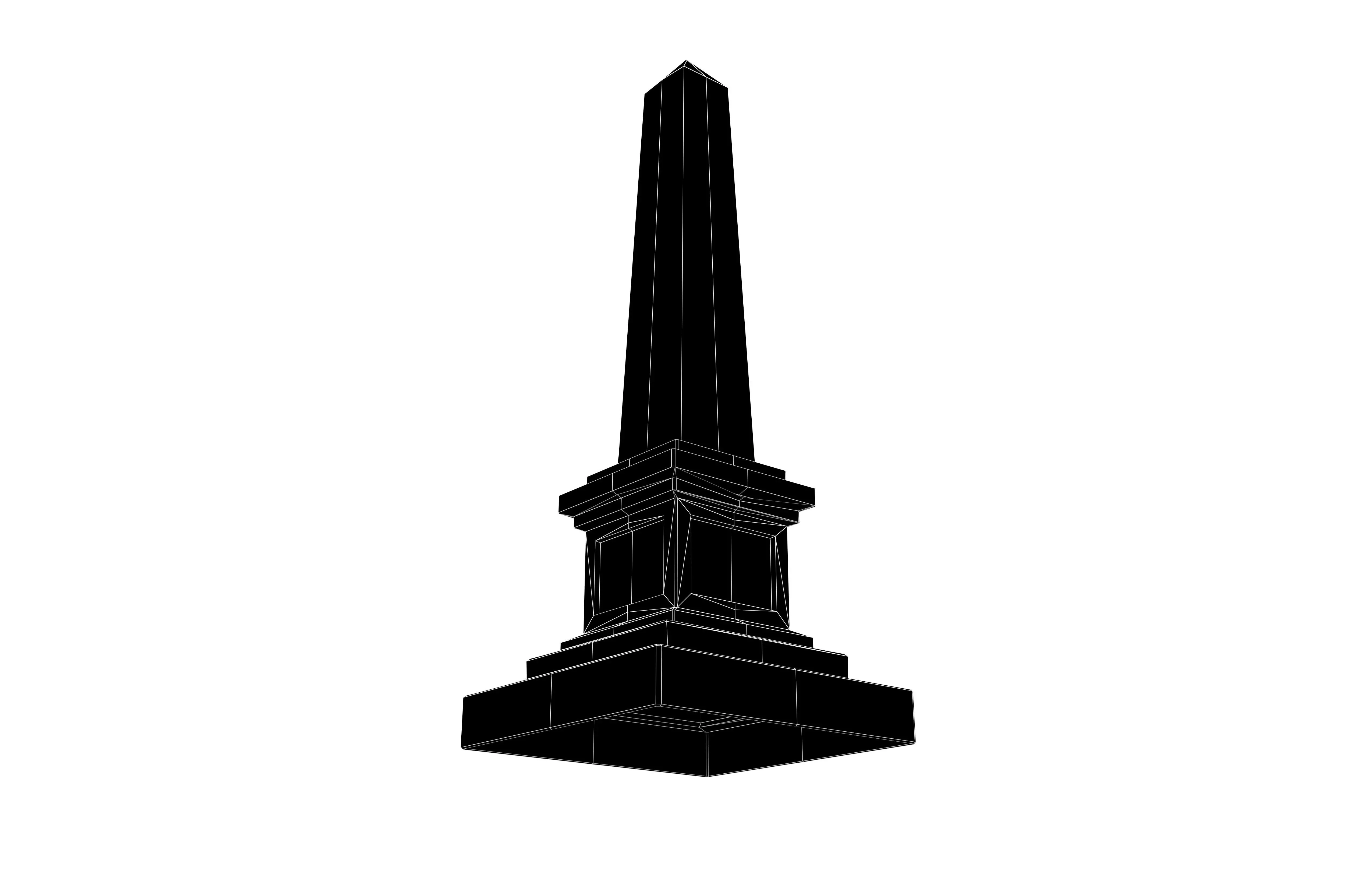Low Poly Monument v1 001 Low-poly 3D model_7