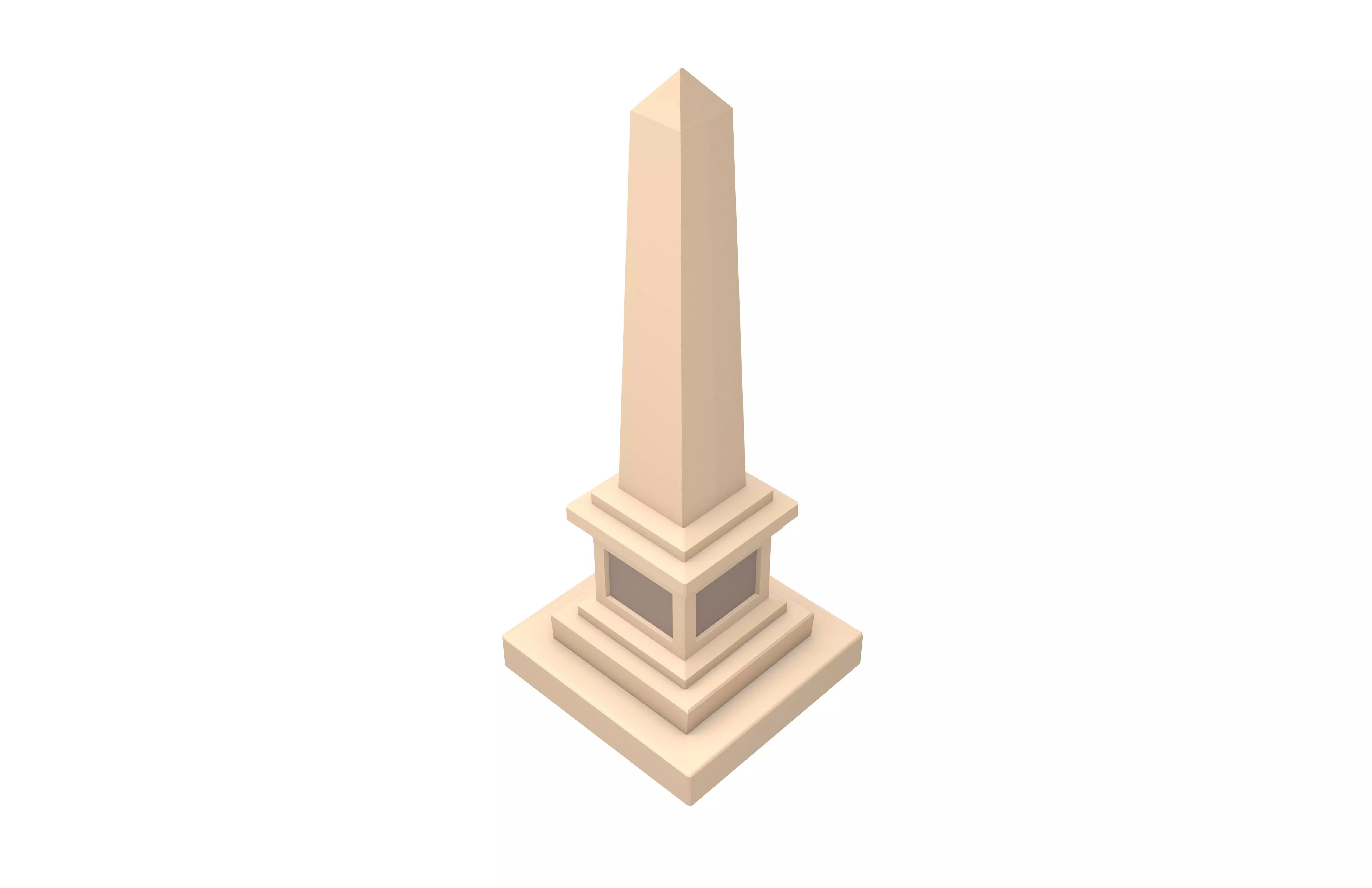 Low Poly Monument v1 001 Low-poly 3D model_2