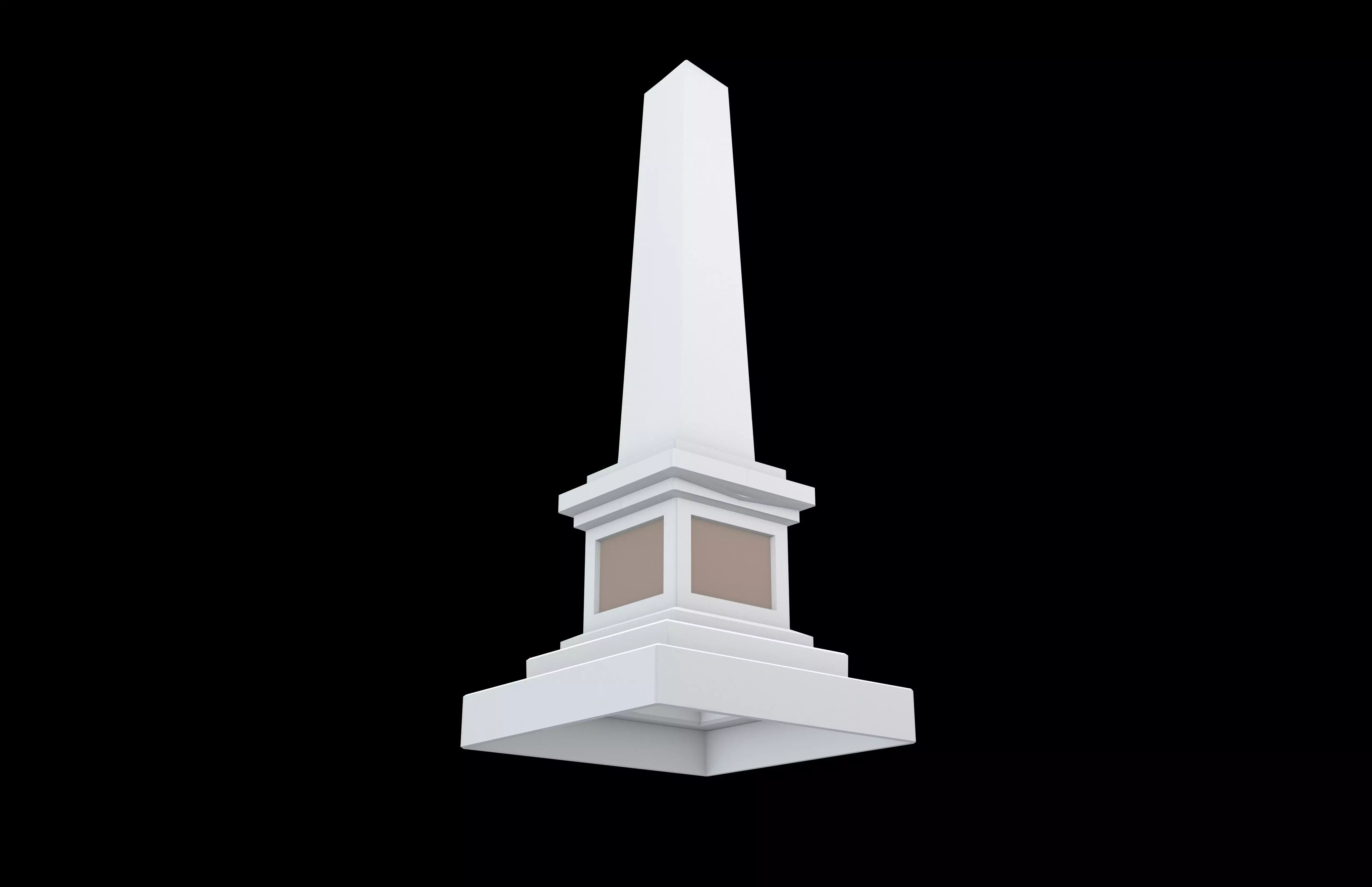 Low Poly Monument v1 002 Low-poly 3D model_3