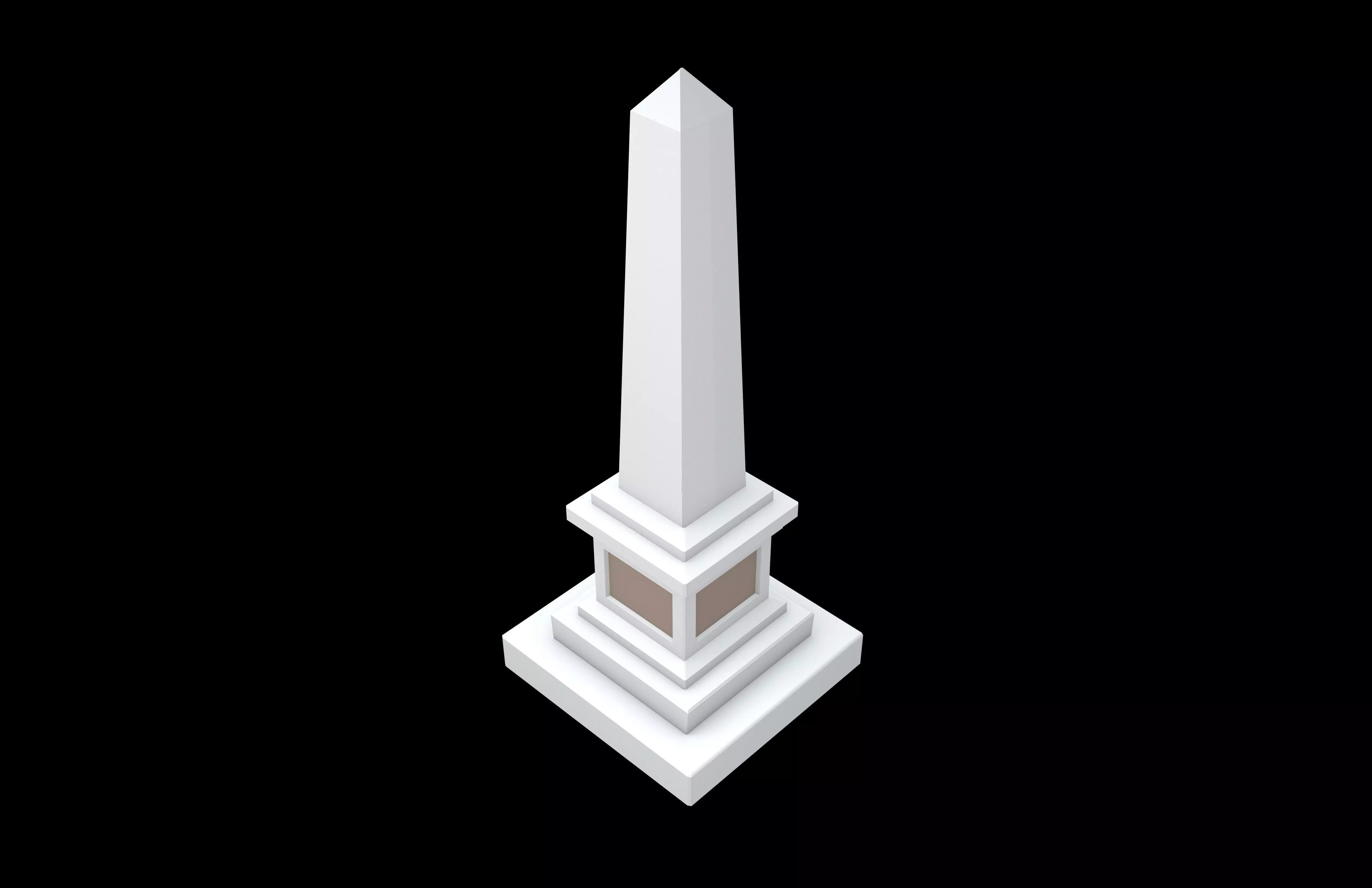 Low Poly Monument v1 002 Low-poly 3D model_2