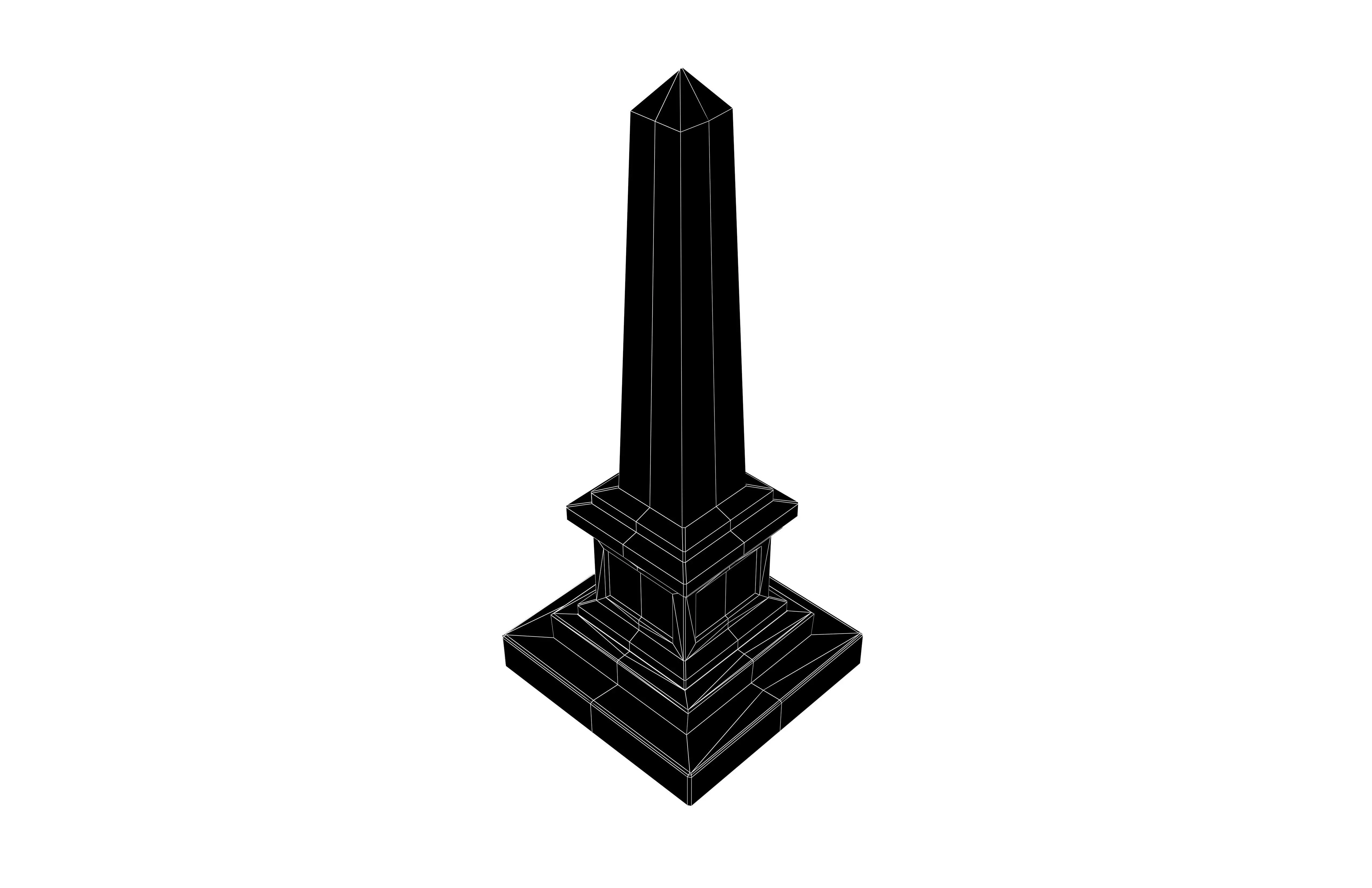 Low Poly Monument v1 002 Low-poly 3D model_4