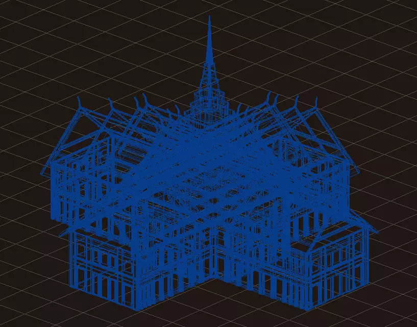    Thailand architecture Low-poly 3D model_7