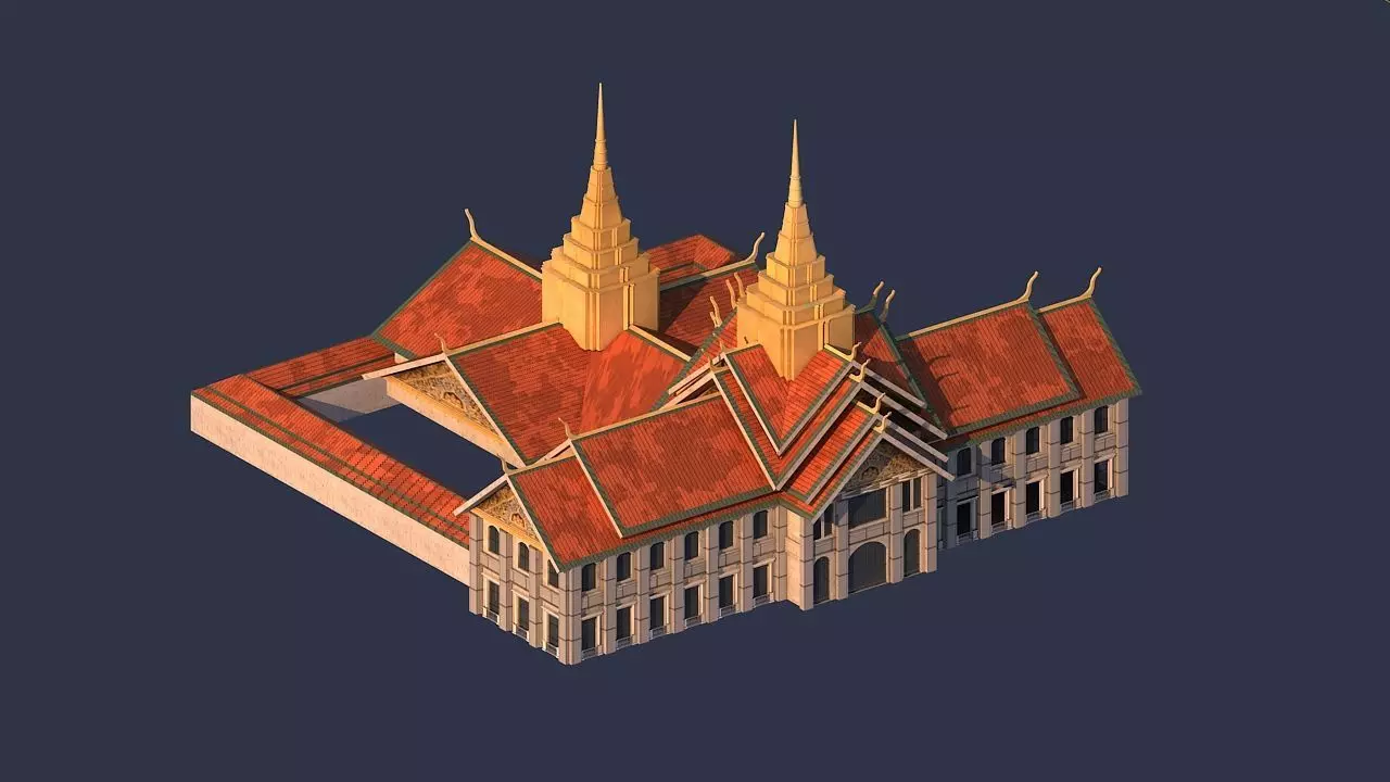    Thailand architecture Low-poly 3D model_18