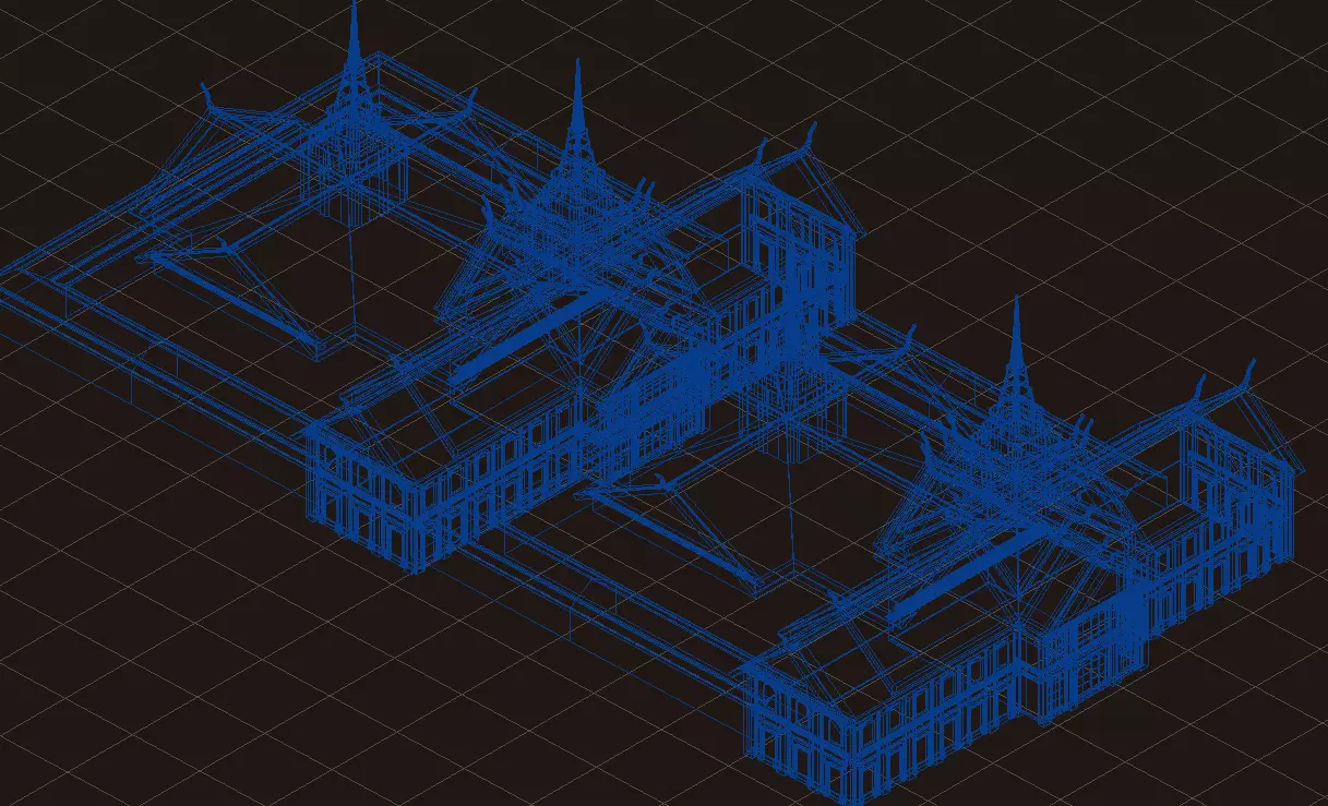    Thailand architecture Low-poly 3D model_17