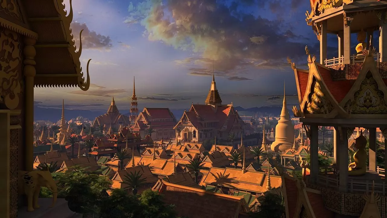    Thailand architecture Low-poly 3D model_0