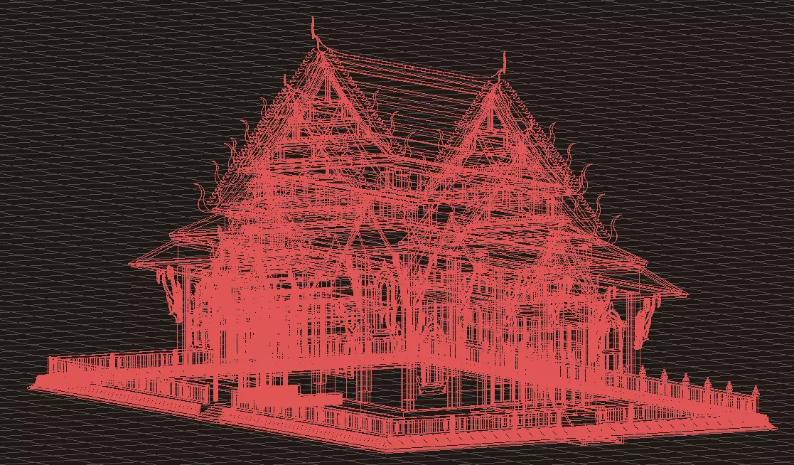    Thailand architecture Low-poly 3D model_13