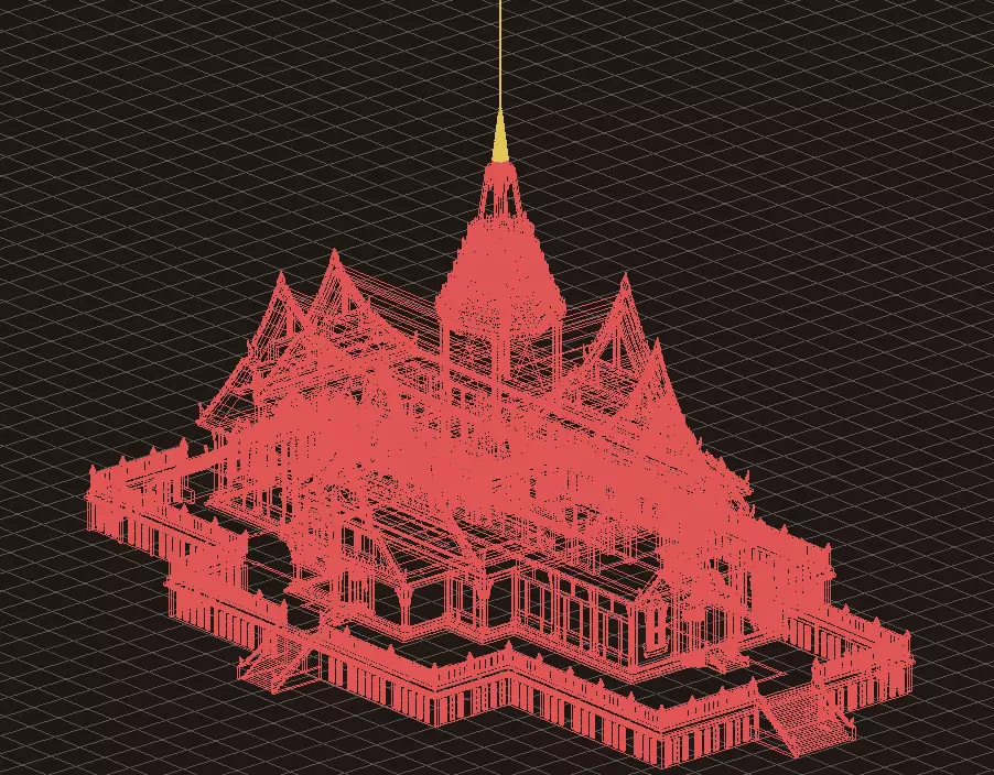    Thailand architecture Low-poly 3D model_11