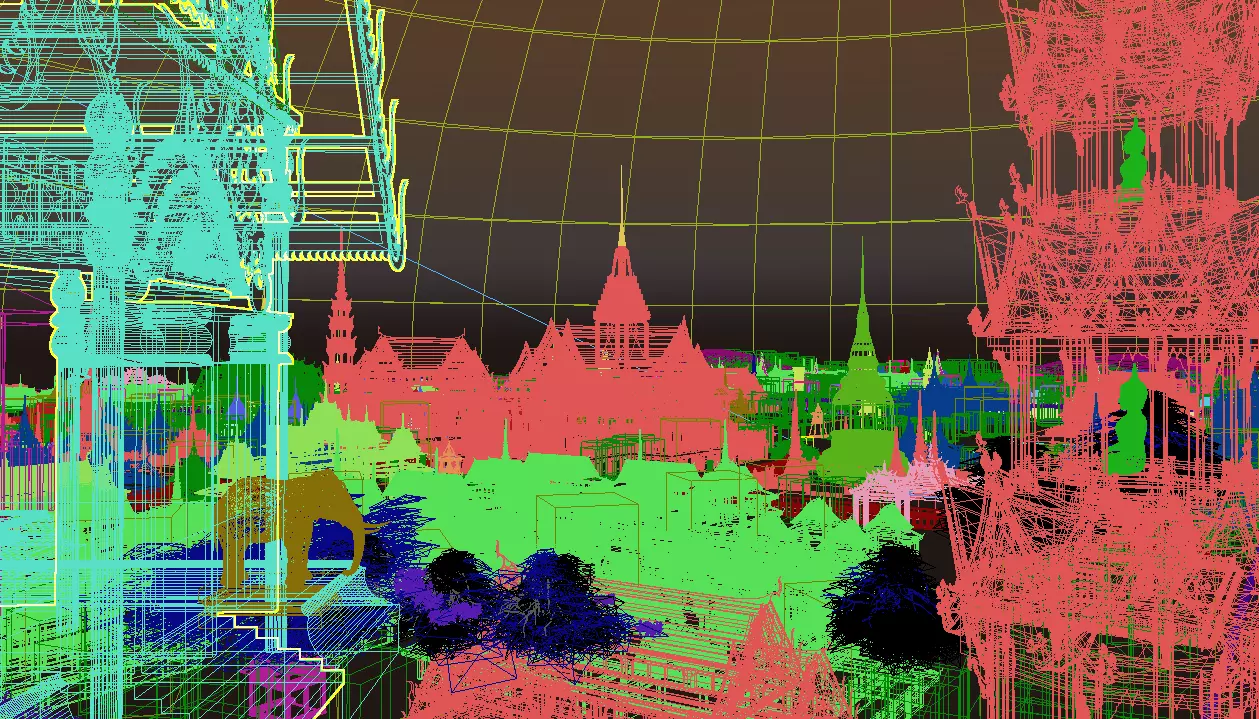    Thailand architecture Low-poly 3D model_9