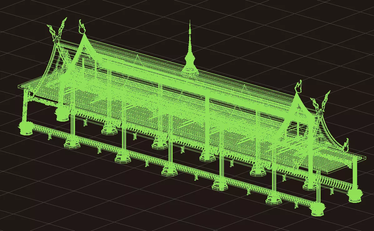    Thailand architecture Low-poly 3D model_23