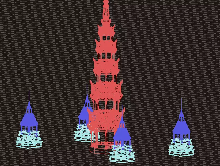    Thailand architecture Low-poly 3D model_3